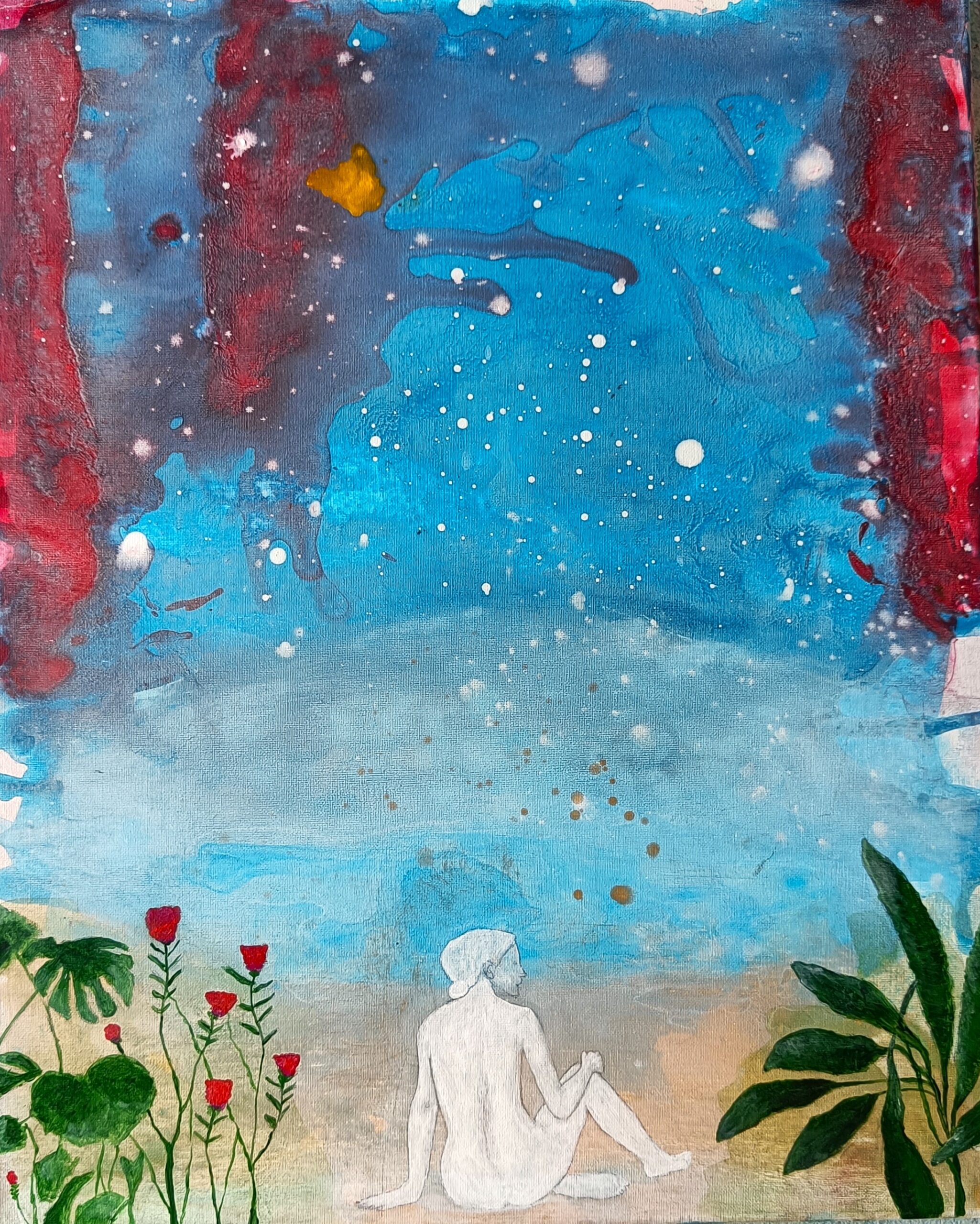 One with the cosmos, Acrylmalerei